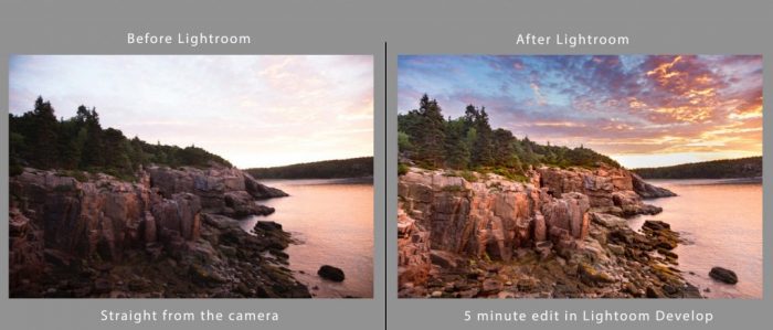 Lightroom Before and after photo