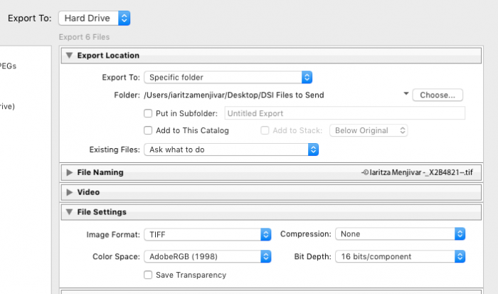 Lightroom Export Tutorial Step 4 - finally