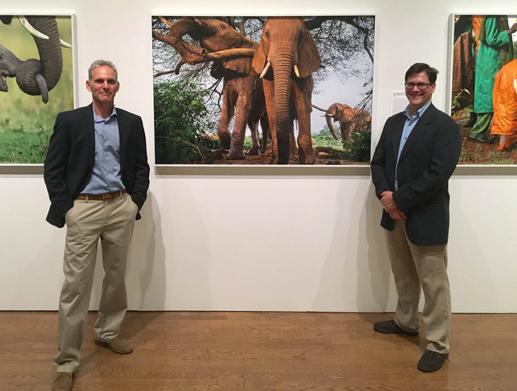 Andrea Zocchi and Eric Luden at the opening of Nick Nichols Solo Exhibition "Wild." (Printed by Digital Silver Imaging)