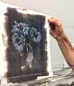 Ziatype print coming out of washer
