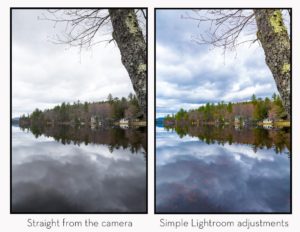 Lightroom before and after