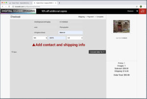 Step 4 – Add your shipping and contact info.