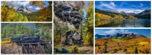 Composite of photographs of Durango Colorado