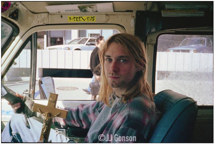 Kurt with a cross, Boston cir 1990