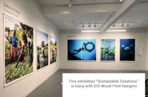 An affordable gallery instalatiopn using DSI Aluminum Print Hangers