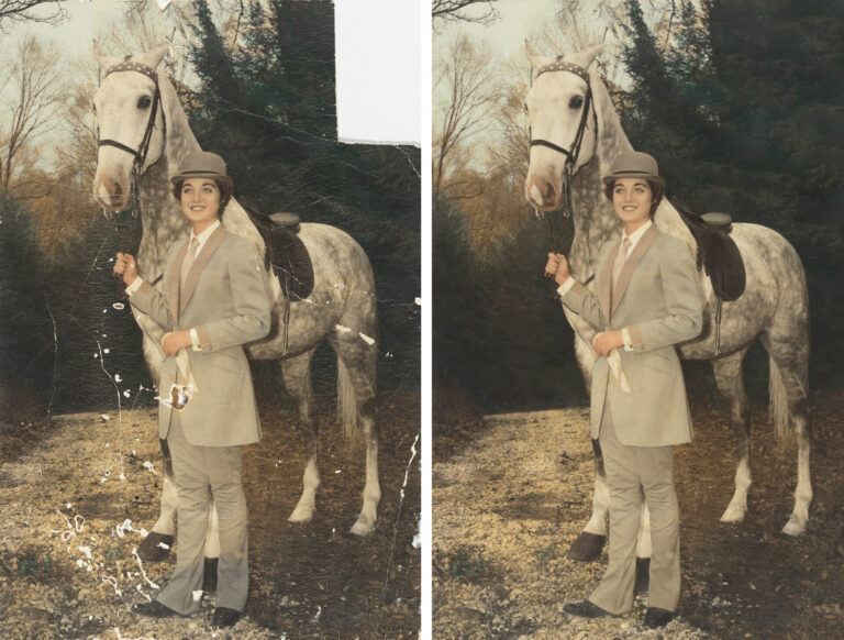 DSI image retouching before and after